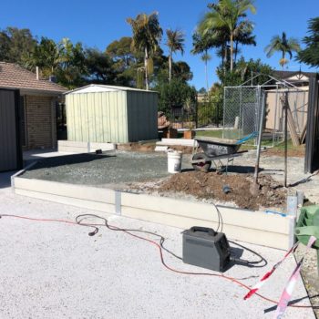 Concrete Sleeper retaining wall