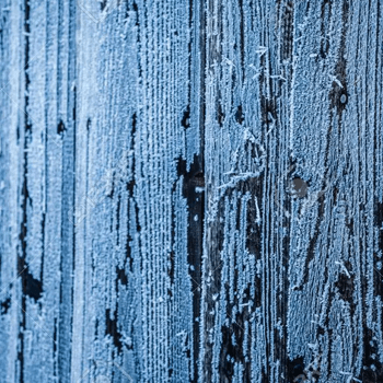ice in timber fence