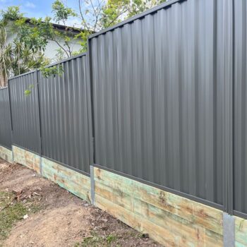 TIMBER SLEEPER WALL USING 100UC I BEAM POSTS, MARGATE