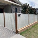 VERTICAL SLAT FENCING WITH TIMBER POSTS BURPENGARY