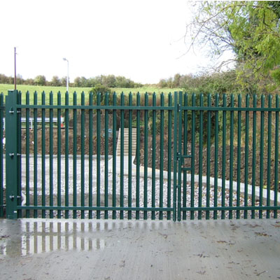 Matching gate and fence height across secure perimeter line