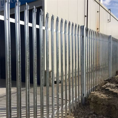 High-security palisade fencing protecting an industrial site