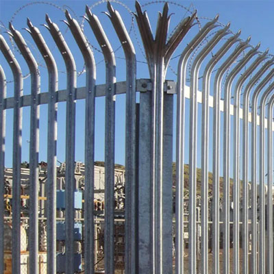 Anti-climb palisade security fencing for commercial properties