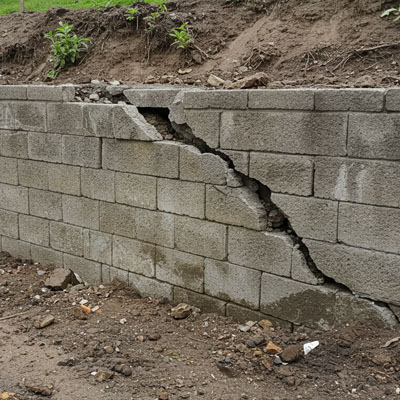Why Retaining Walls Start to Shift Over Time - Uneven load