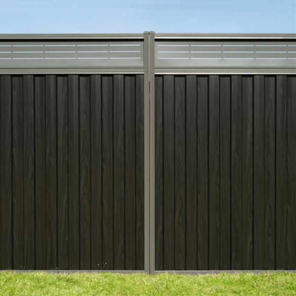Black Ash Colour Timber Look Fencing