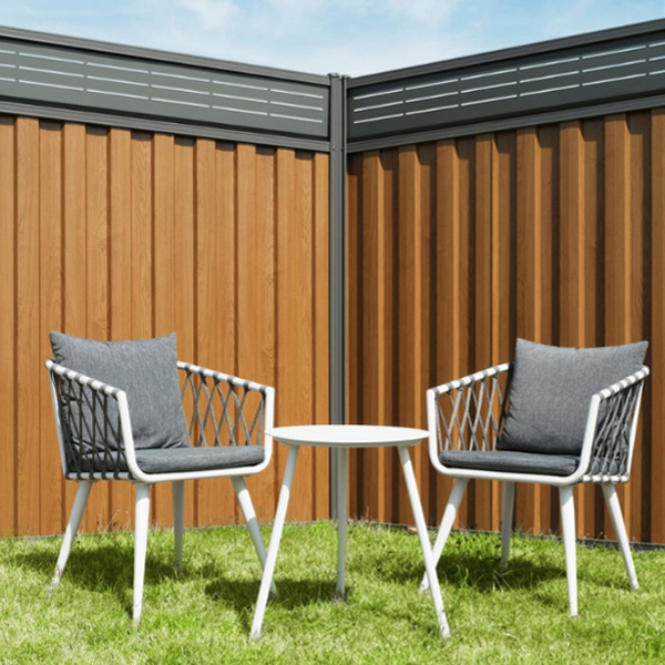 Light Oak Colour Timber Look Fencing