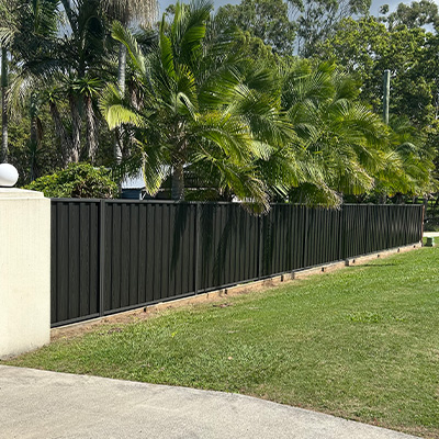 timber look fencing dark colour