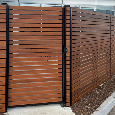 Timber-Look Fencing and Gates for Consistent Outdoor Design - Fence and gate