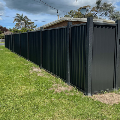 Timber-Look Fence vs Colorbond - Colorbond fence promoting outstanding street appeal